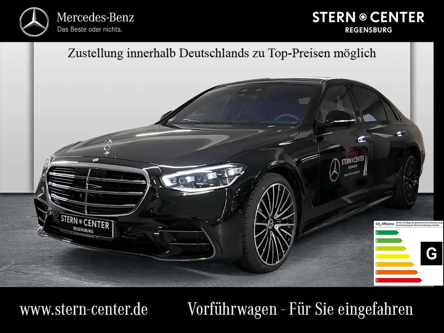 Mercedes-Benz S 580 4M Limo lang+AMG+HUD+STANDH.+MASSAGE+PANO+ Noir - 1