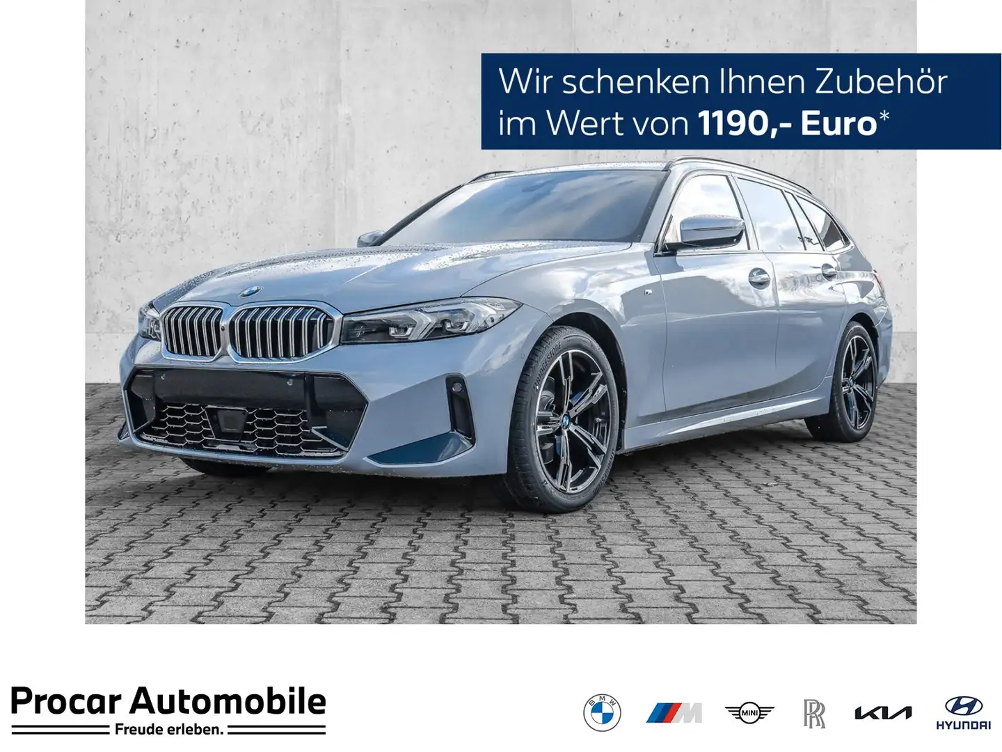 BMW 320 d Touring M Sport HuD+LED+HiFi+AHK+ACC+PA+DA Grau - 1