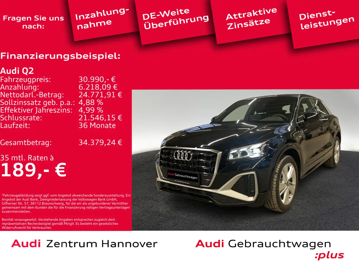 Audi Q2 S line 35 TFSI Matrix Kamera virtual Schwarz - 1