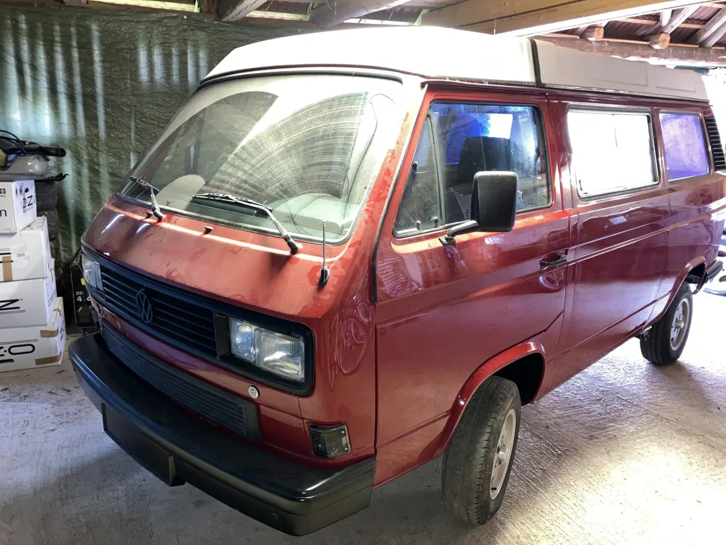 Volkswagen T3 Multivan Mit Westfaliadach Rot - 1
