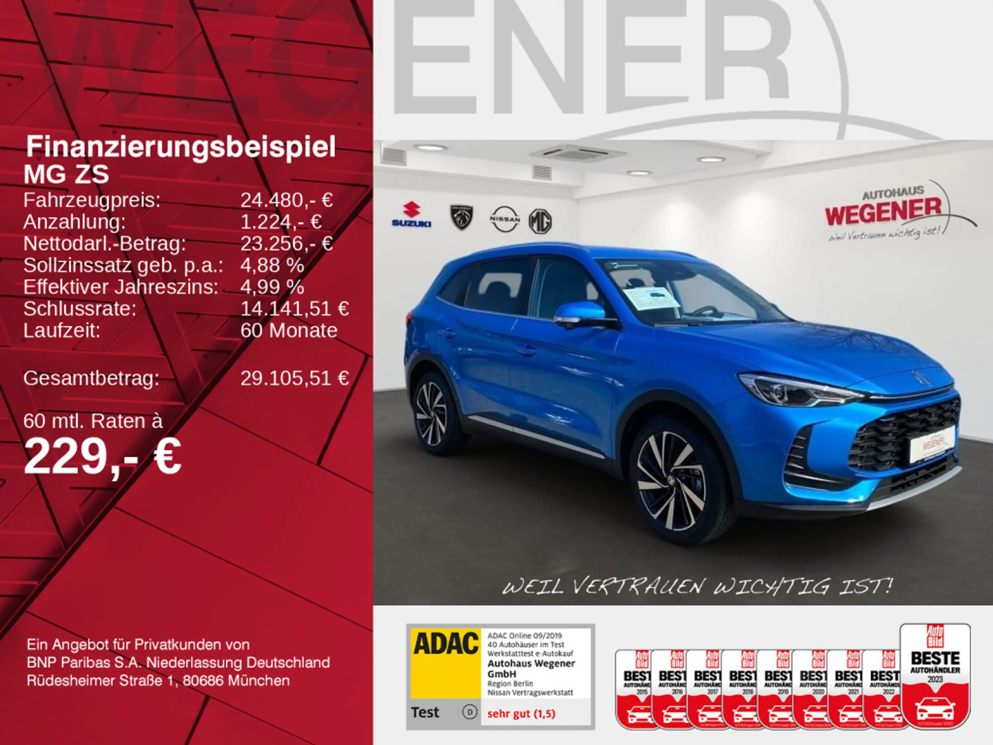MG ZS Hybrid+ Luxury 1.5 LED|360|Leder|Sitzhzg|ACC — photo 2