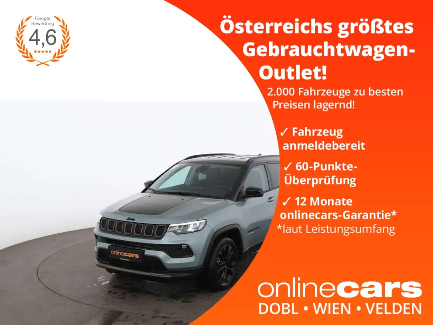 Jeep Compass 1.3 4xe AWD Aut LED RADAR NAV LEDER R-CAM Blau - 1