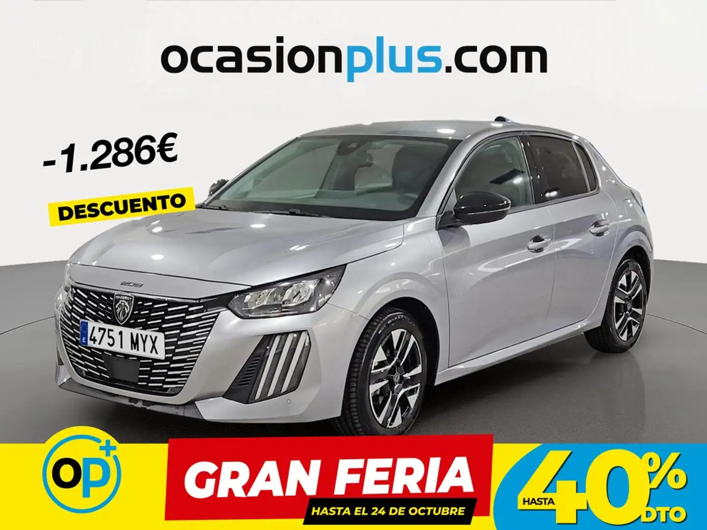 Peugeot 208 1.2 Puretech S&S Allure 100 Gris - 1