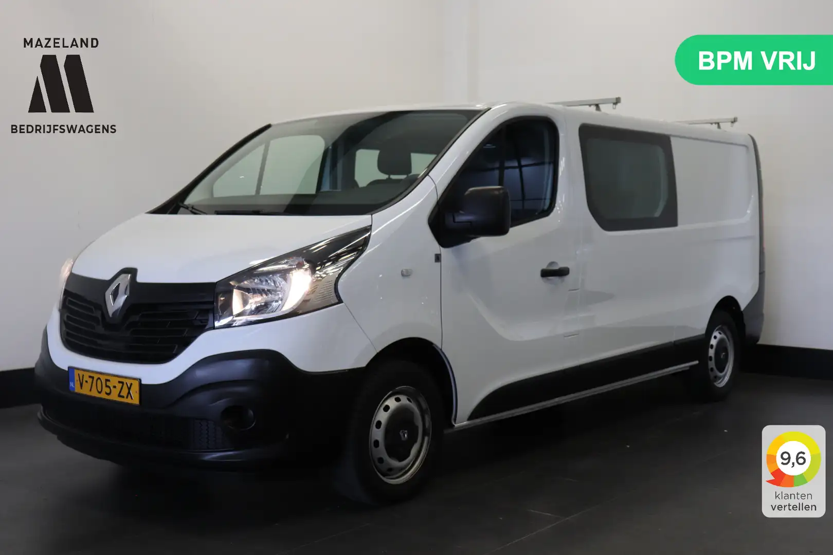 Renault Trafic 1.6 dCi 125PK L2 Dubbele Cabine - EURO 6 - Airco - Wit - 1
