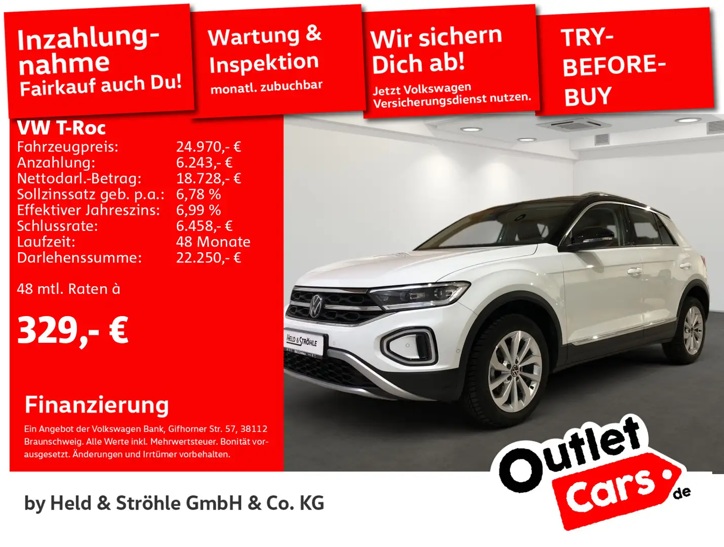 Volkswagen T-Roc T-ROC Style 1.5 TSI DSG LED+ PARKLENK APP DAB+ Bianco - 1