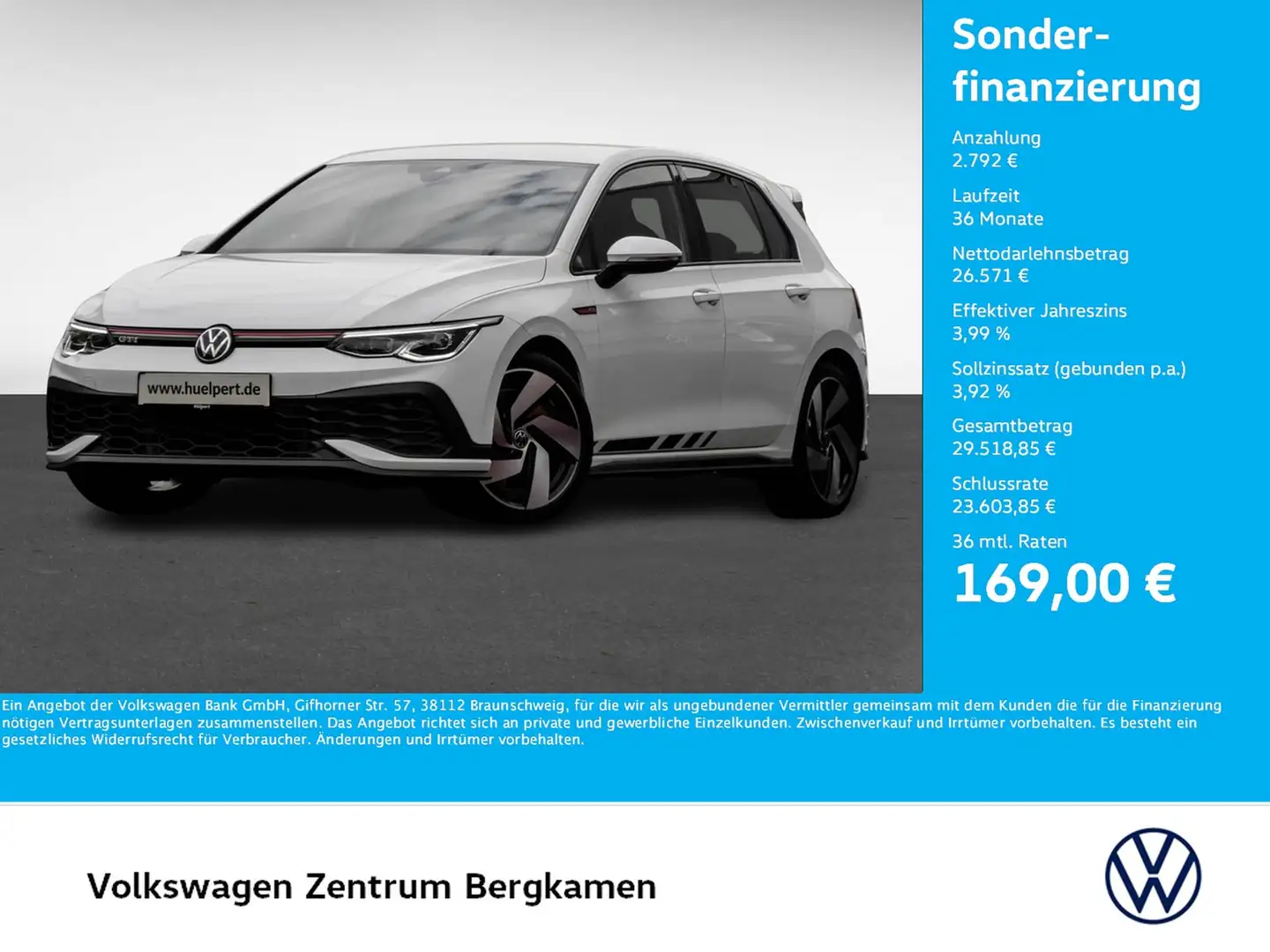 Volkswagen Golf VIII 2.0 GTI CLUBSPORT ALU18 LED+ CARPLAY Weiß - 1