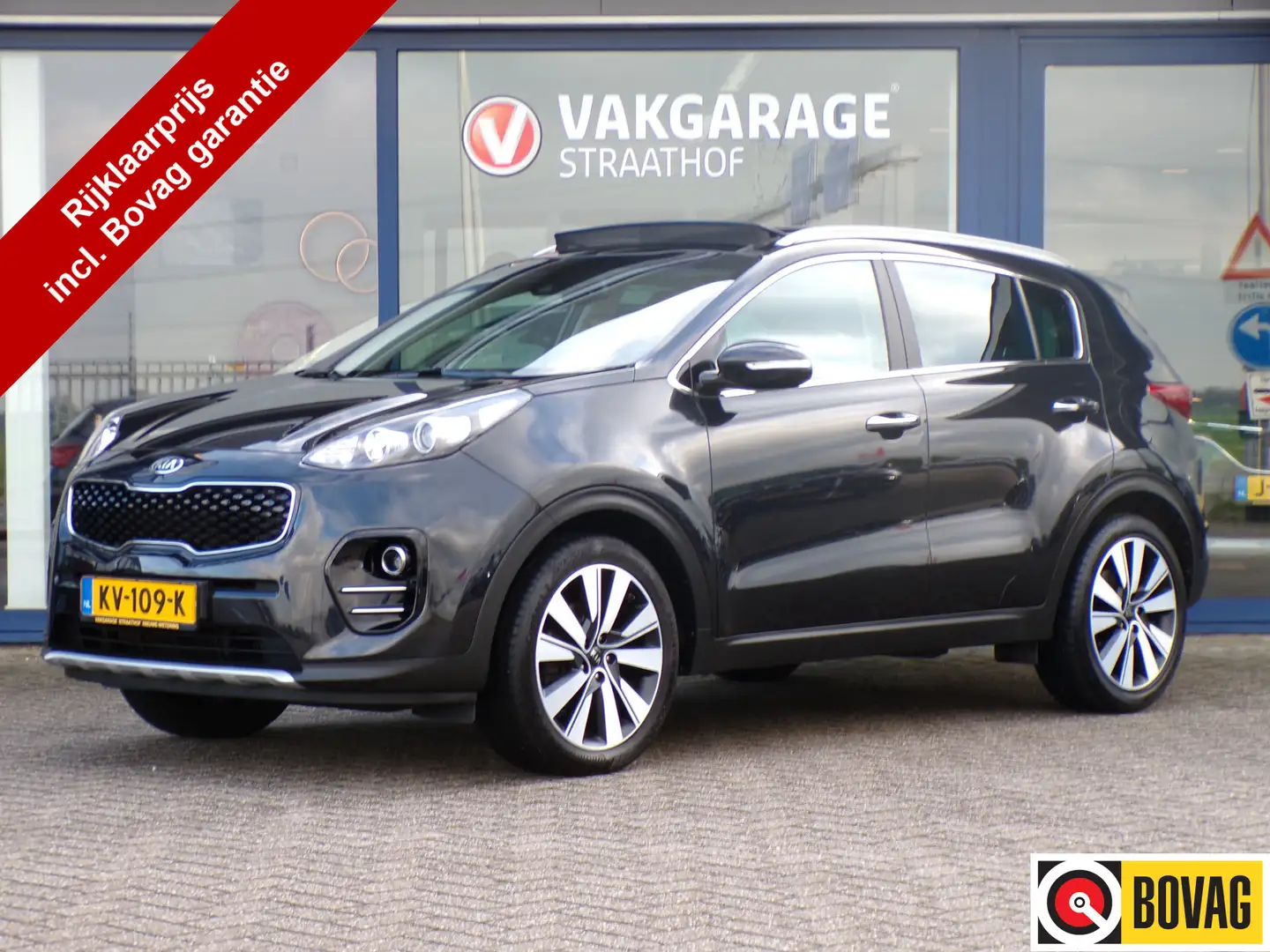 Kia Sportage 1.6 T-GDI DynamicPlusLine, Trekhaak / Carplay + An Zwart - 1