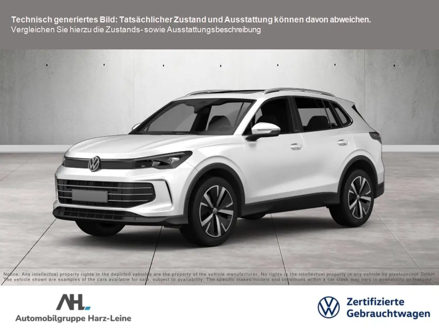 Volkswagen Tiguan ELEGANCE eTSI DSG+NEUES MODELL+AHK+LED-MATRIX+NAVI Weiß - 1