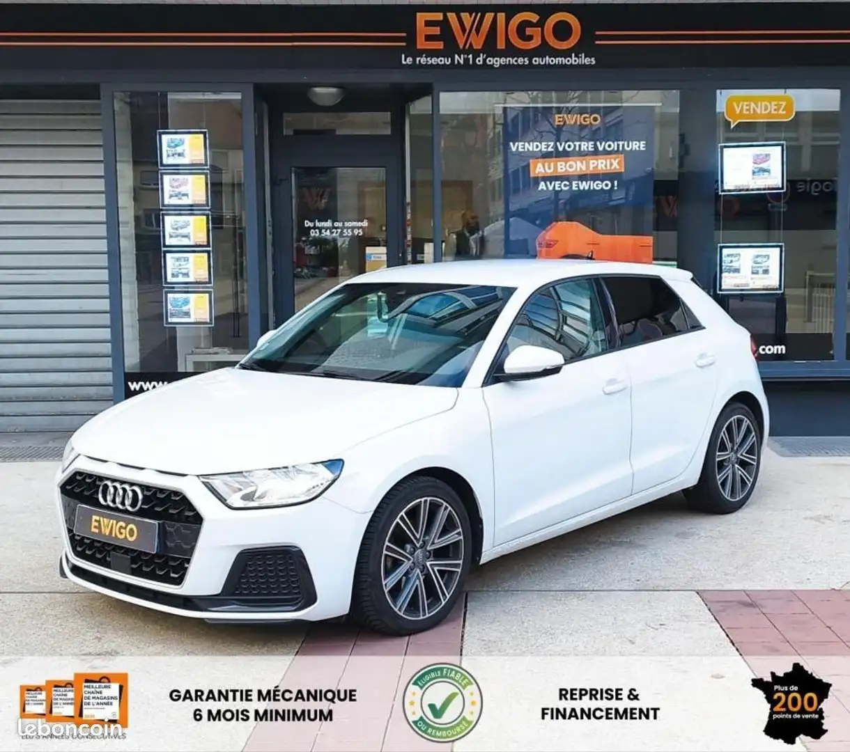 Audi A1 1.5 35 TFSI 150CH BUSINESS LINE S-TRONIC BVA CARPLAY SIEGES CHAUFFANTS Blanc - 1