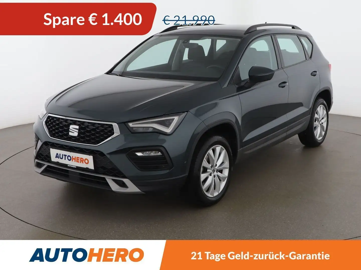 SEAT Ateca 1.0 TSI Style *LED*TEMPO*NAVI*SHZ*CARPLAY&AUTO* Zielony - 1