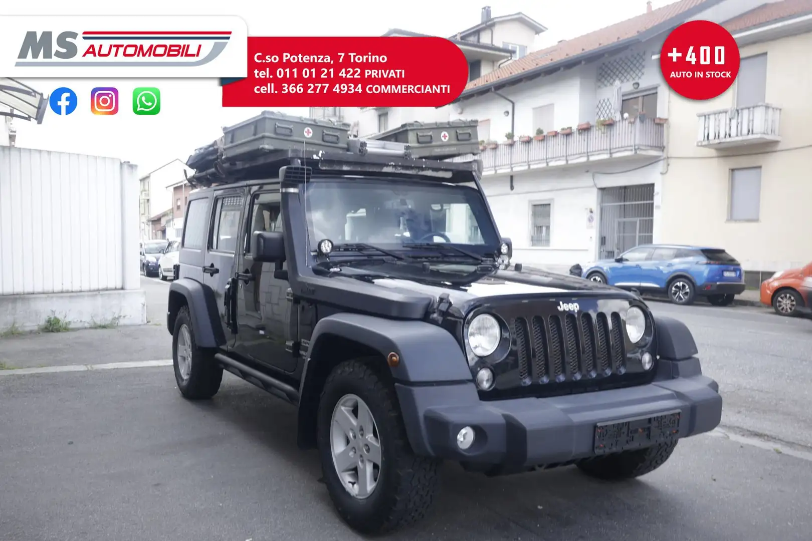 Jeep Wrangler Jeep Wrangler 2.8 CRD DPF Sahara Auto 147KW ANNO Fekete - 1