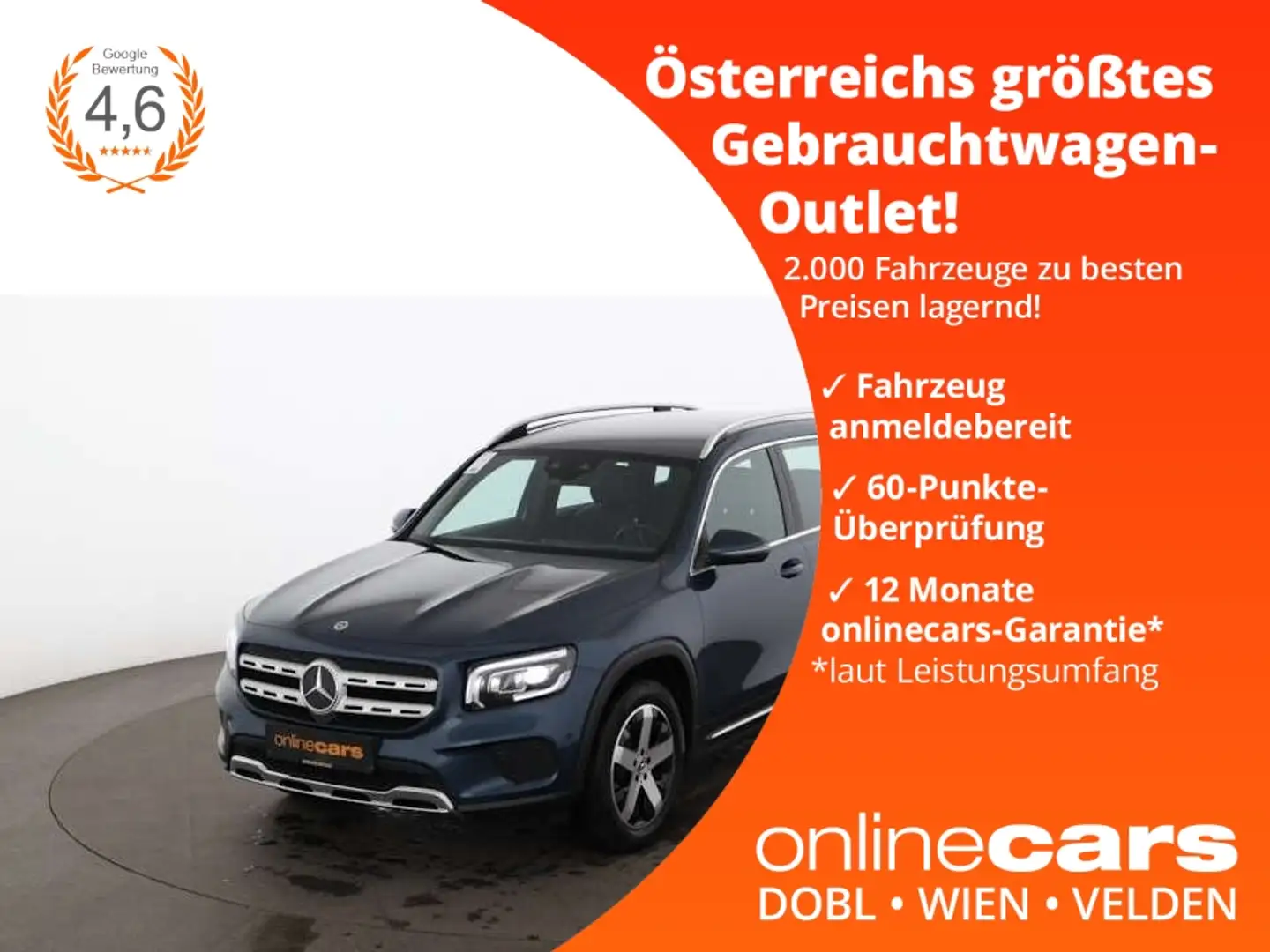Mercedes-Benz GLB 200 d Progressive Aut 7-SITZER LED AHK NAVI Blau - 1