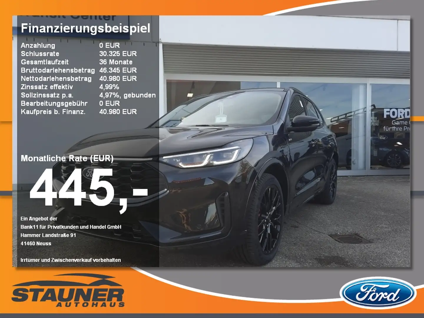 Ford Kuga 2.5 PHEV ST-Line X SHZ Anhängerkupplung Noir - 1