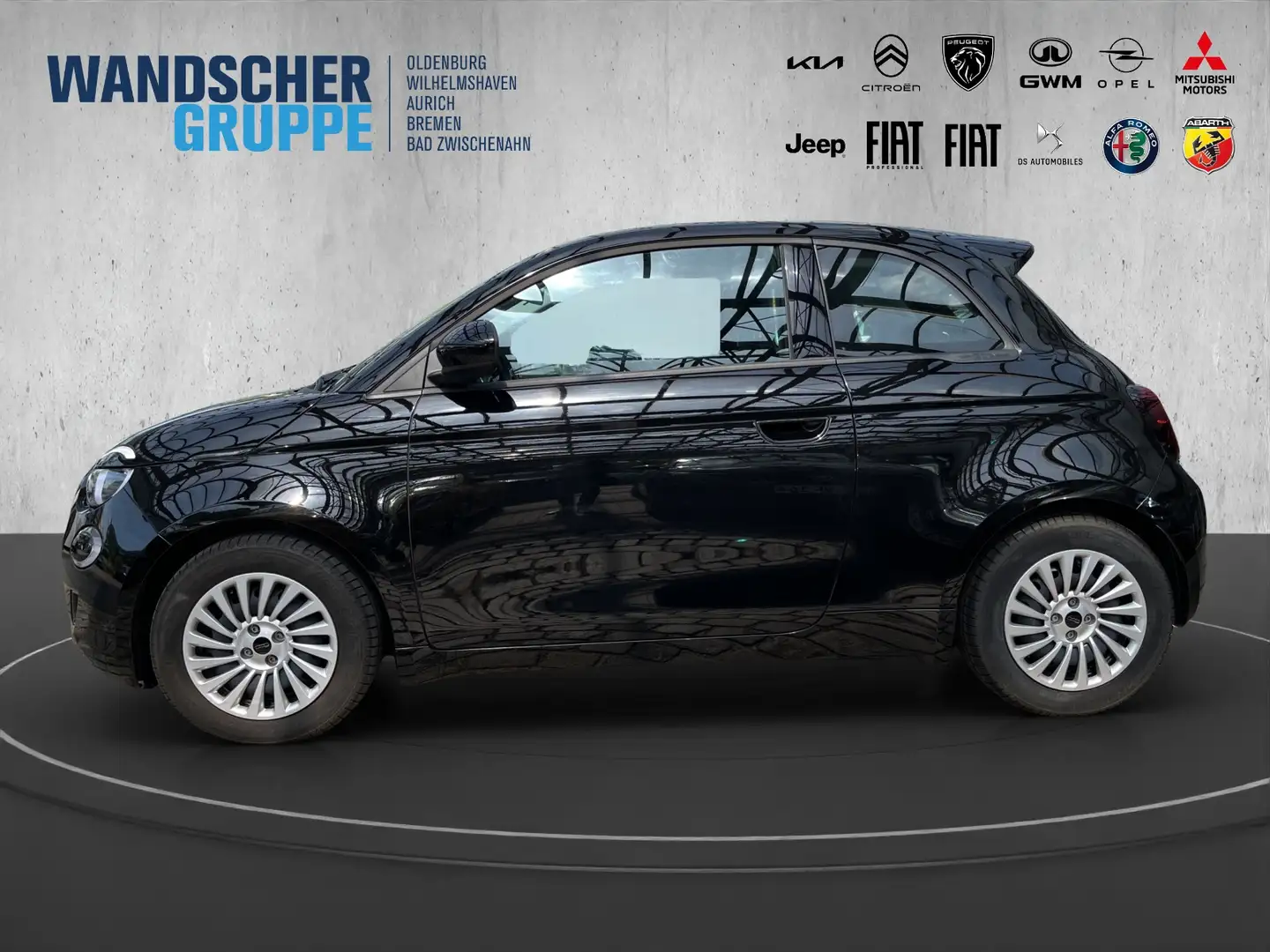 Fiat 500e Action 23,8 kWh Klima+SHZ+Carplay Schwarz - 2