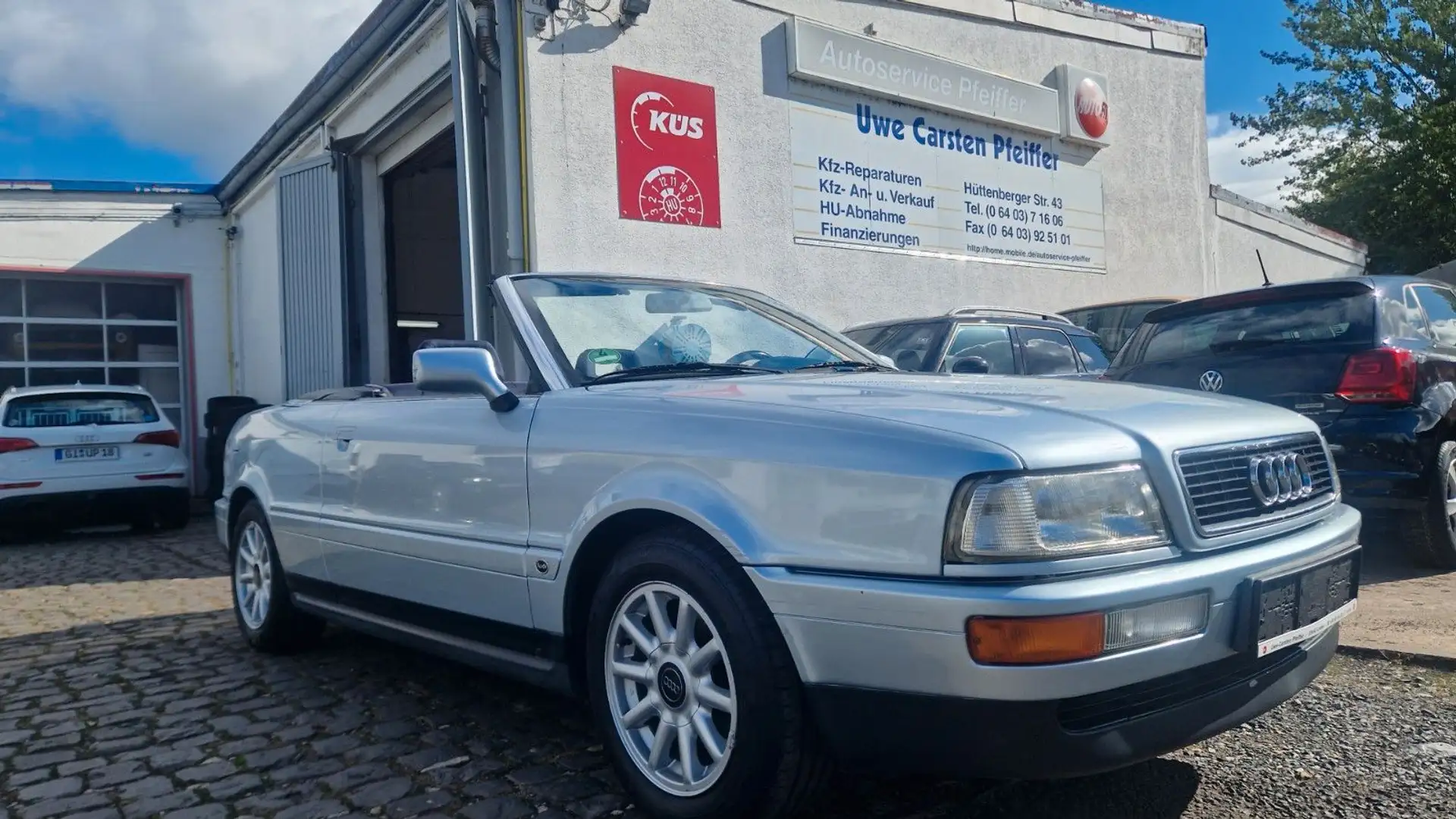 Audi Cabriolet 1. Hand, 99800 km, neues Verdeck, H. Kennz Argent - 1