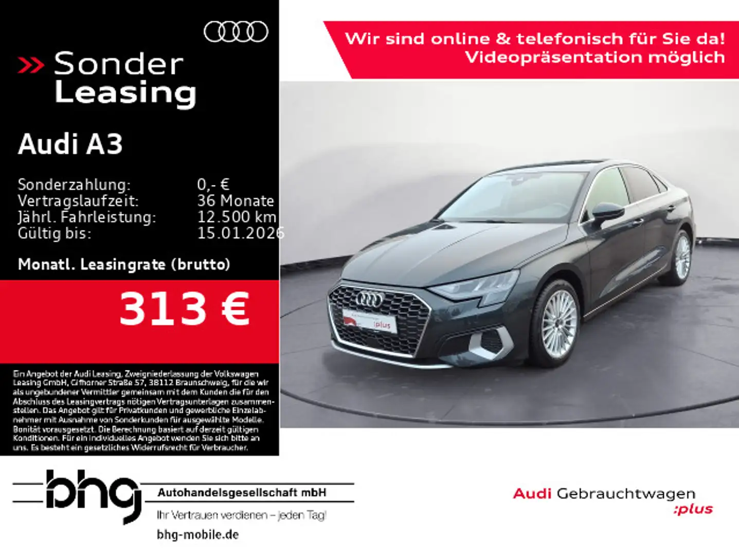 Audi A3 35 TFSI Limousine advanced Grau - 1