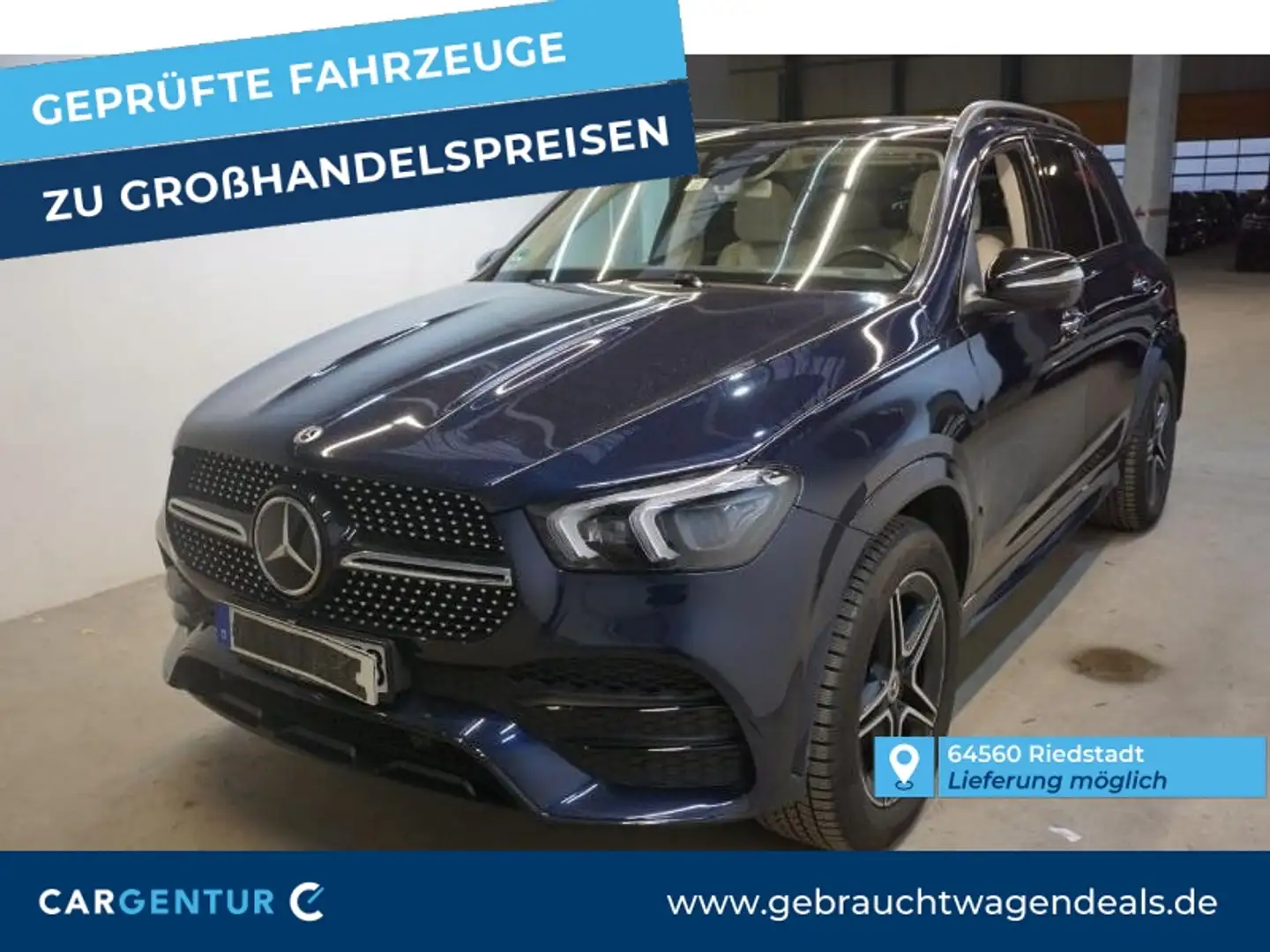 Mercedes-Benz GLE 400 d AMG Line 4Matic Airmatic Pano NP 119T€ Airmatic Blauw - 1