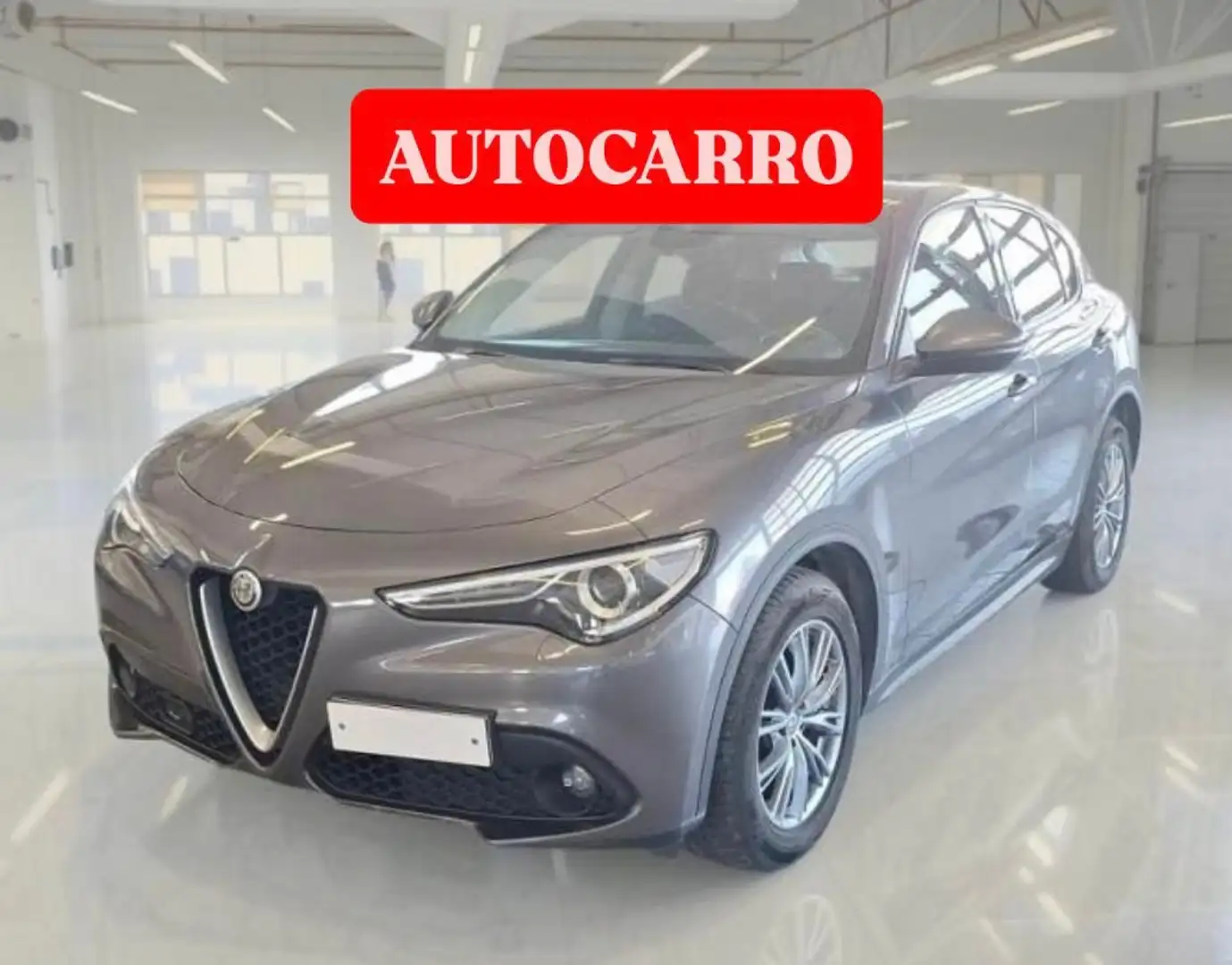 Alfa Romeo Stelvio 2.2Turbodiesel 160cv AT8 RWD AUTOMATICA AUTOCARRO Gris - 1