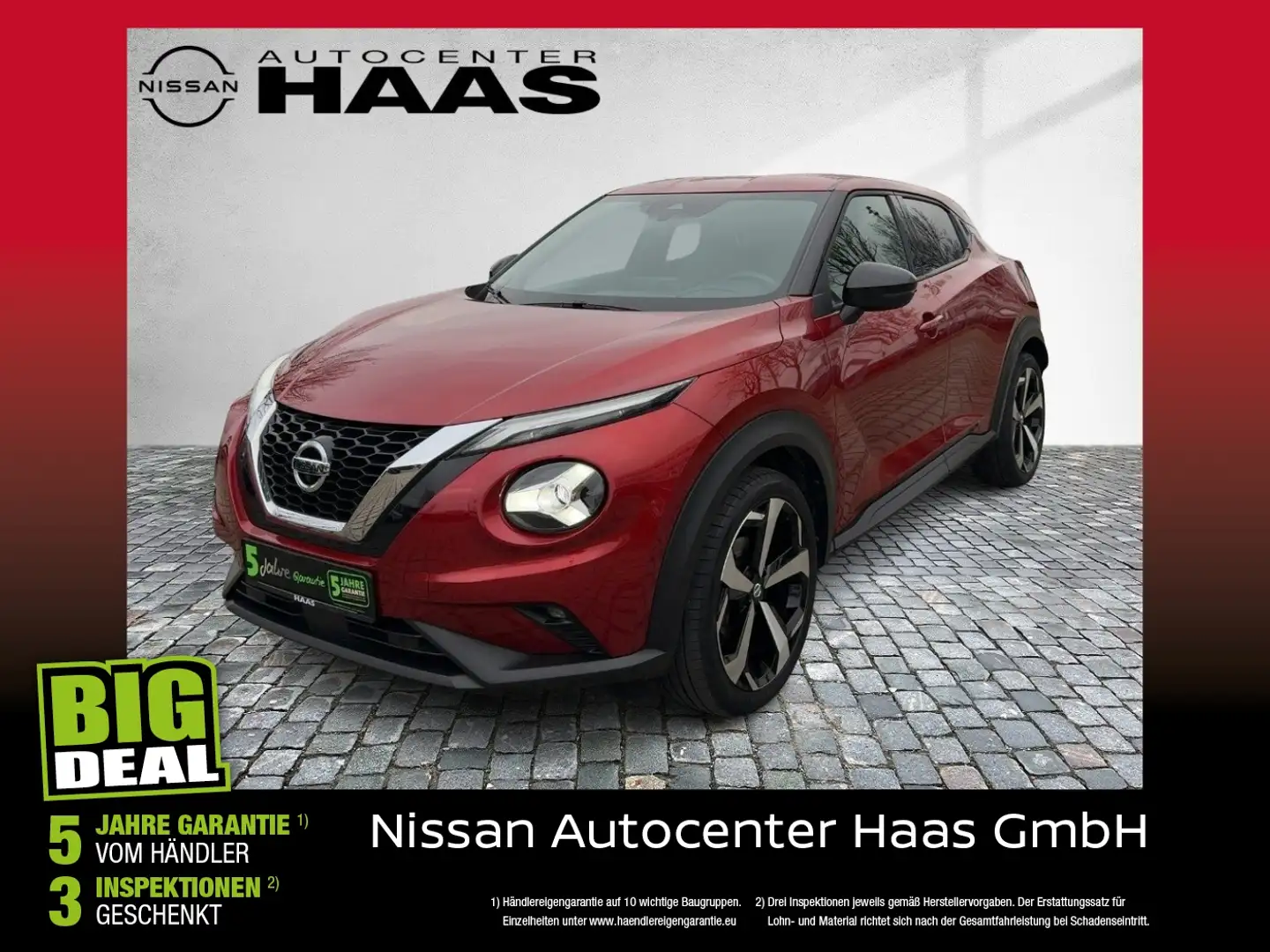 Nissan Juke 1.0 DIG Tekna ACC+LED+SHZ+Winterp.+360 Rouge - 1