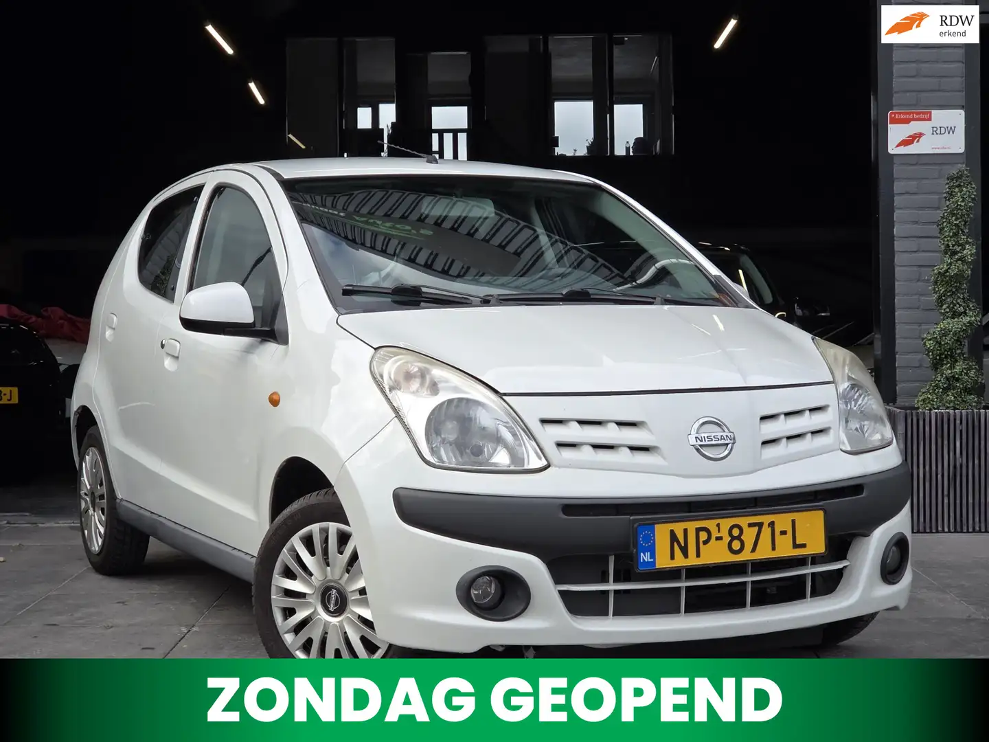Nissan Pixo 1.0 Visia|Nieuwe Bak en Koppeling|Airco|PDC|5DRS Wit - 1