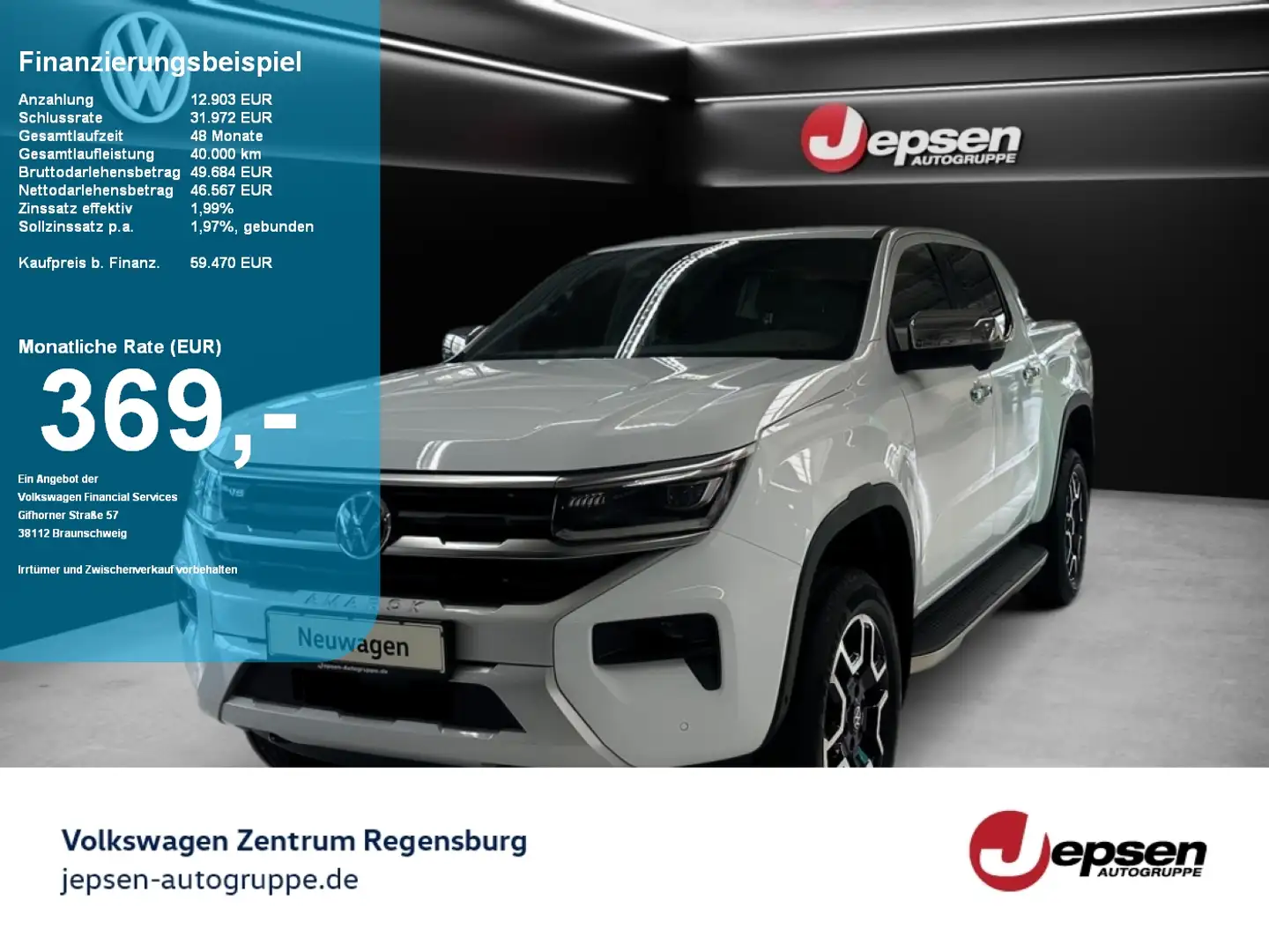 Volkswagen Amarok Aventura 3.0 TDI 4MOTION Automatik AHK Weiß - 1