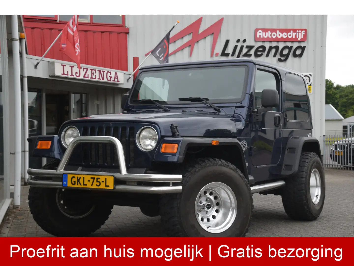 Jeep Wrangler 4.0i Hardtop Plus softtop Blauw - 1