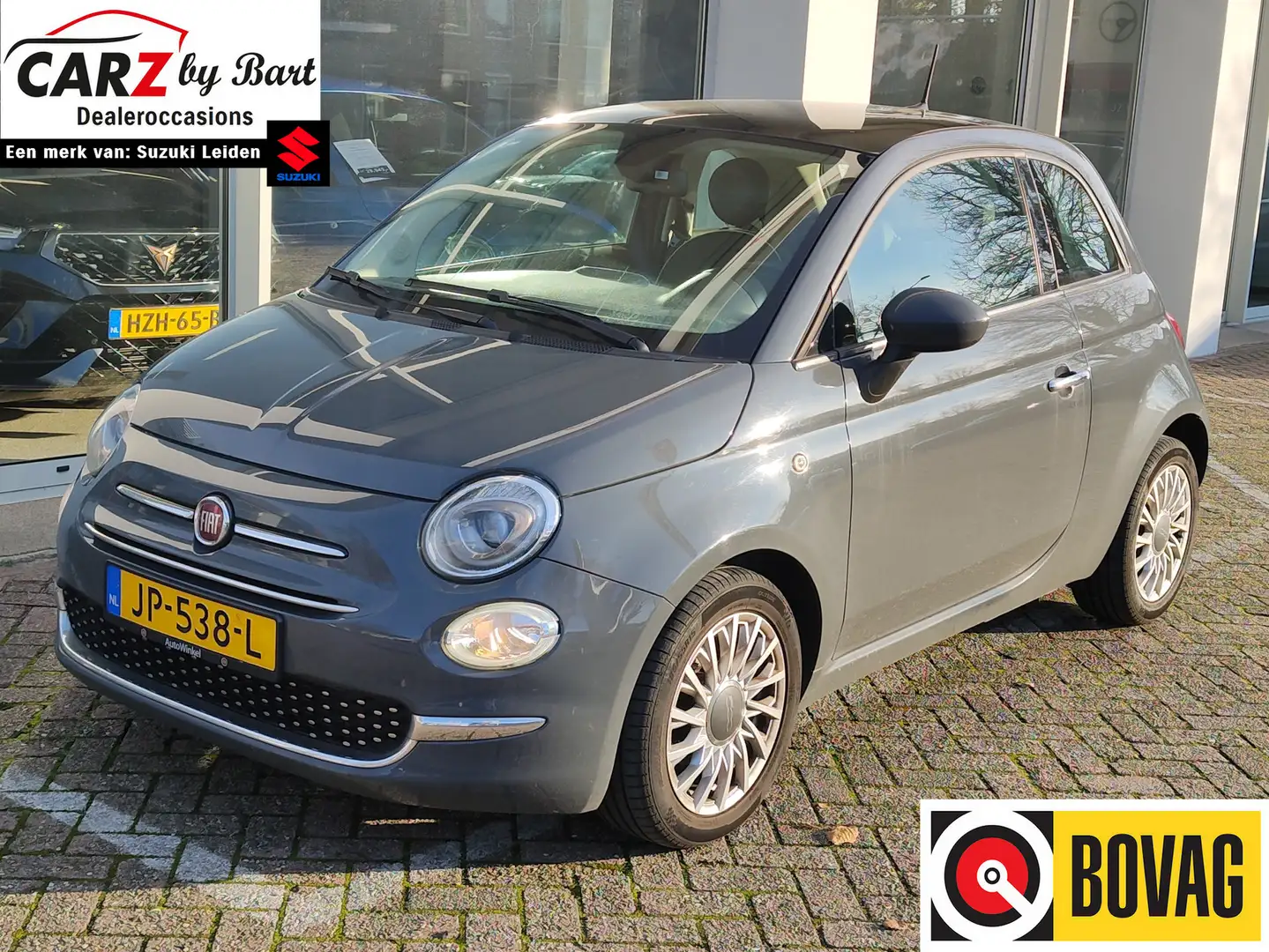 Fiat 500 0.9 TWINAIR TURBO LOUNGE Panoramadak | Navi | Clim Gris - 1