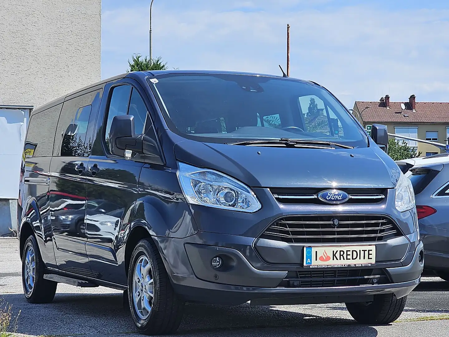 Ford Tourneo Custom L1H1 Limited 2,2 TDCi BUS 9-Sitze AHK Pickerl+S... Blau - 1