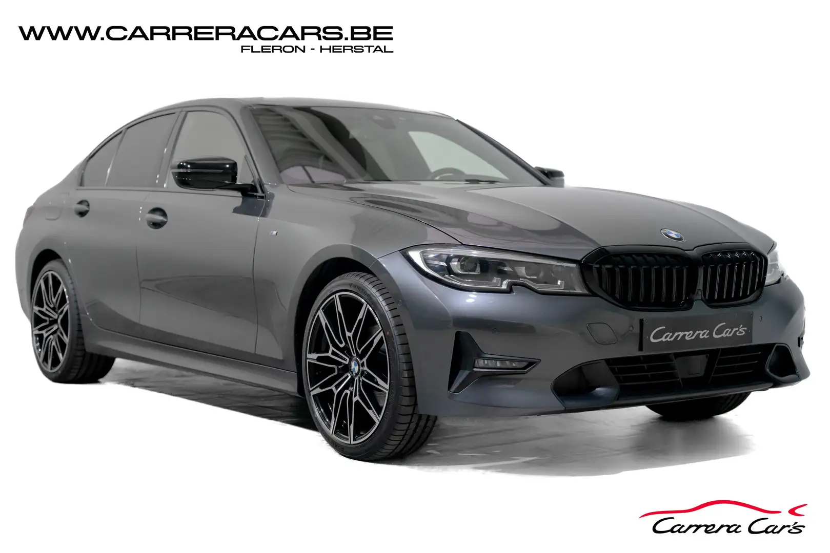 BMW 318 dA Pack M*|CAMERA*NAVI*CUIR*LANE*LED*HERMAN/KARDON Gris - 1