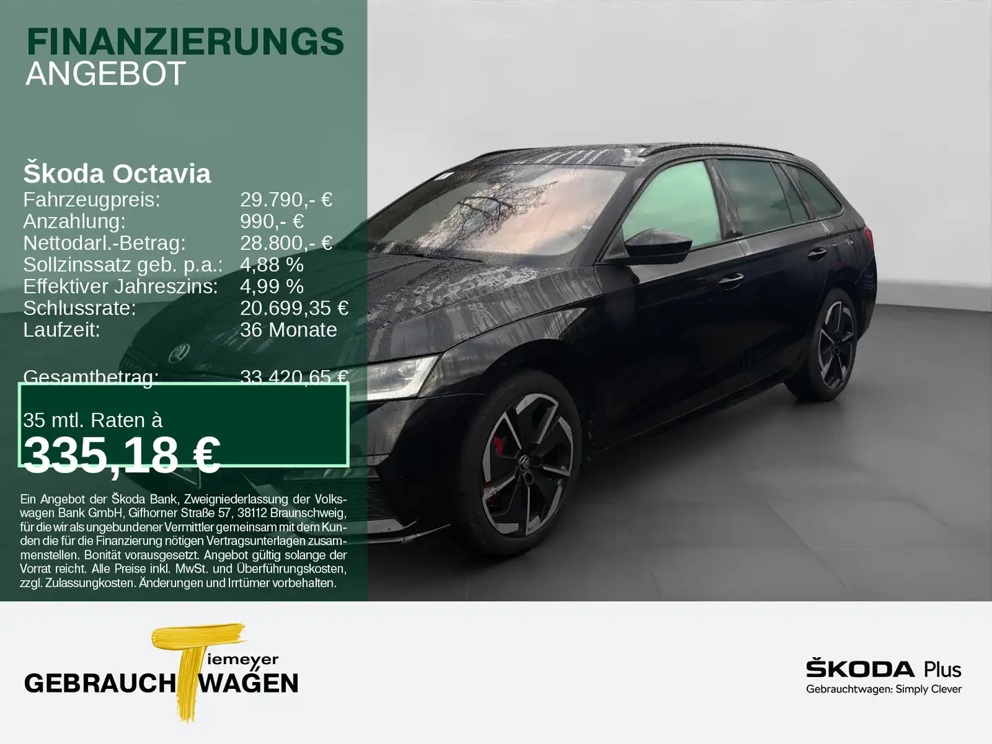 Skoda Octavia Combi 2.0 TSI DSG RS MATRIX NAVI LM18 Schwarz - 1
