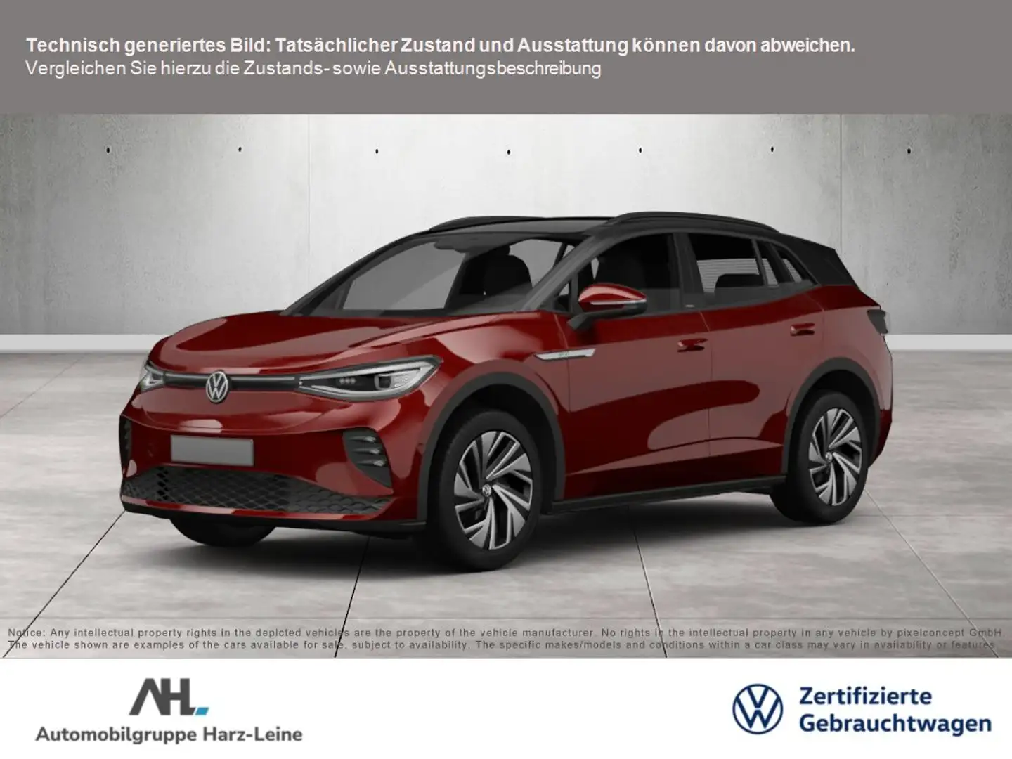 Volkswagen ID.4 GTX 4MOTION+ALU 20''+HUD+BATTERIEPROTOKOLL+LE Rot - 1