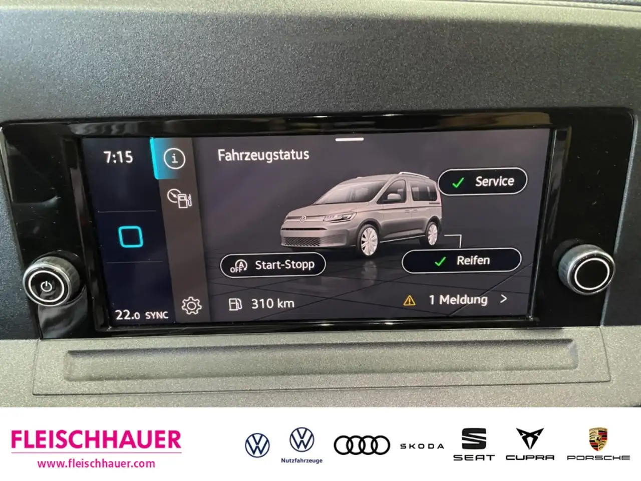 Volkswagen Caddy 1.5 TSI LED DAB PDCv+h Klima Temp Lichtsensor BT 12