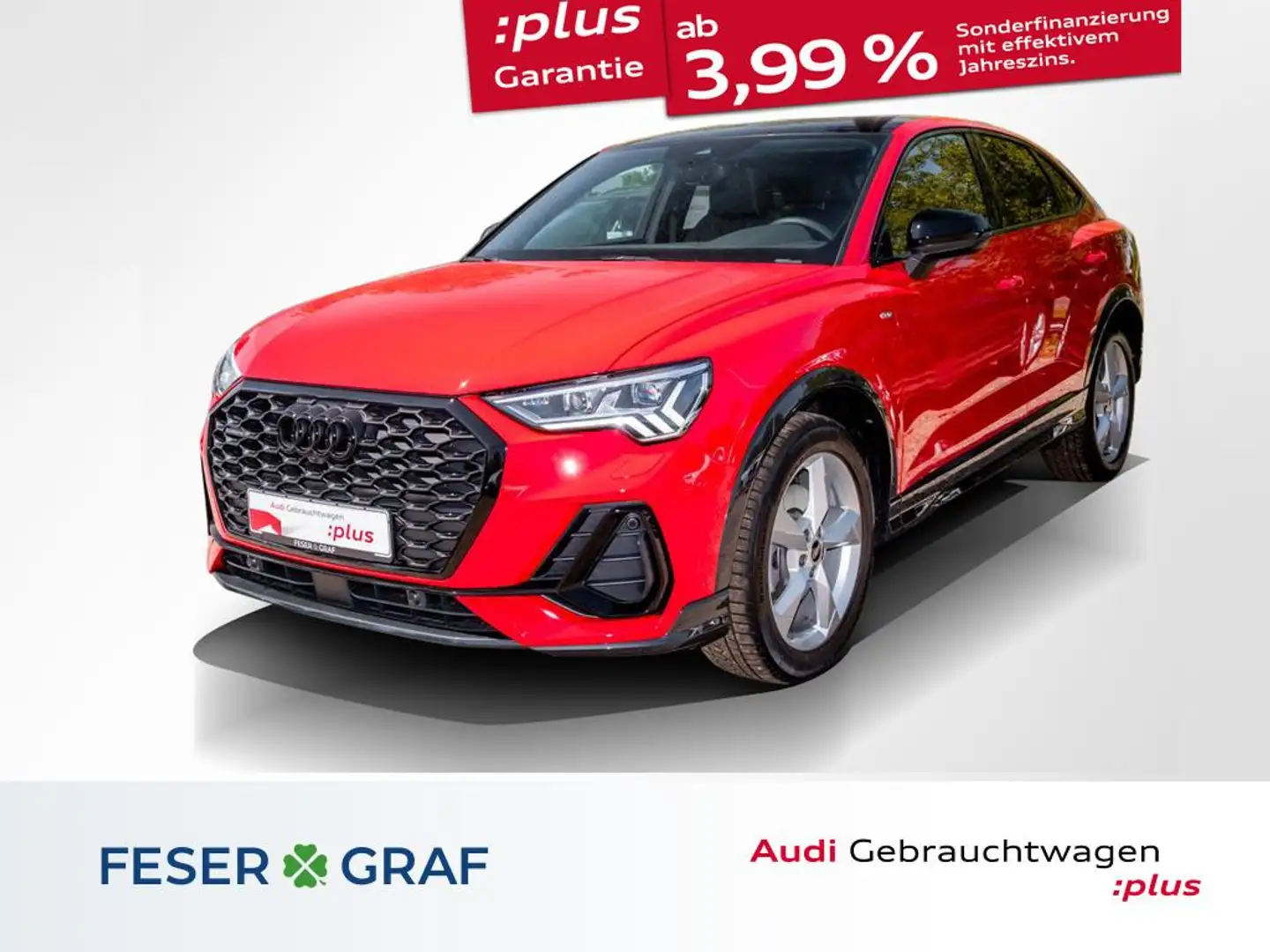 Audi Q3 Sportback 45 TFSI 2x S line /Matrix/Pano/AHK Rot - 1