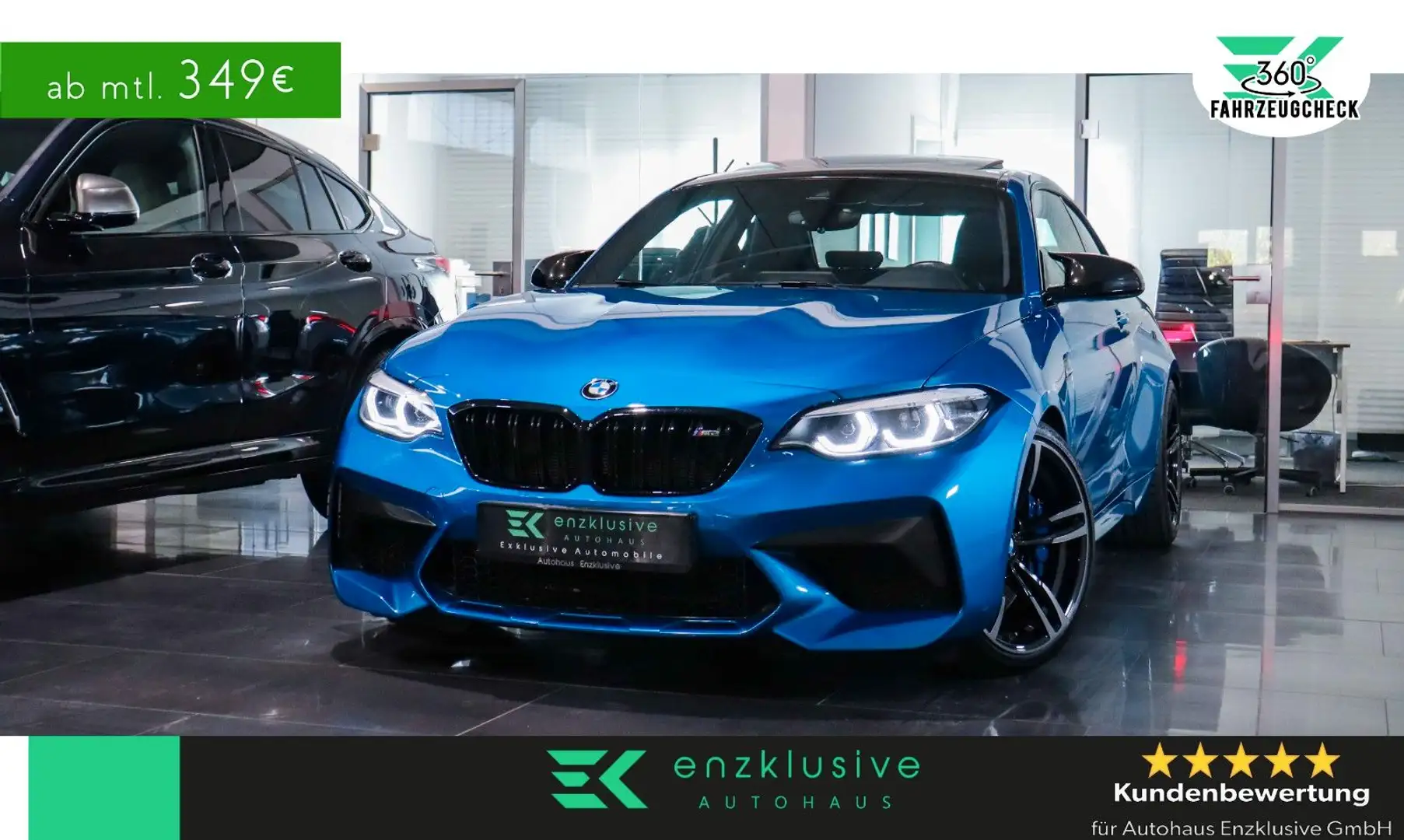 BMW M2 Comp. REMUS*M SITZE*KAMERA*GLASDACH*CARBON Blau - 1