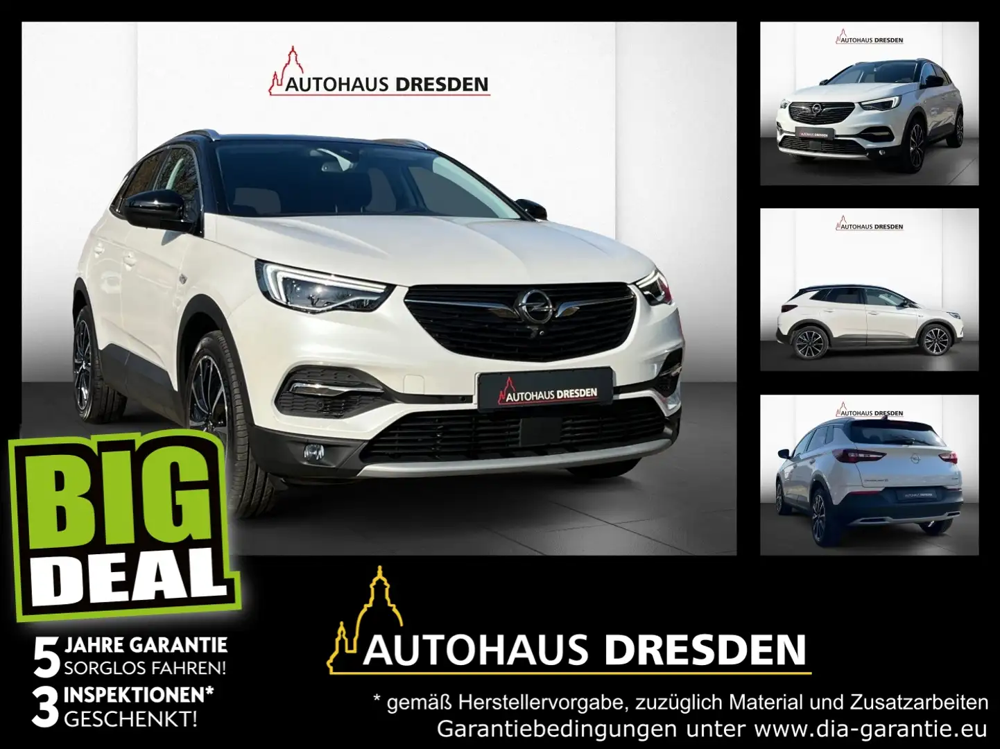 Opel Grandland 1.2 Turbo Ultimate FLA 360 ParkAss. Wit - 1