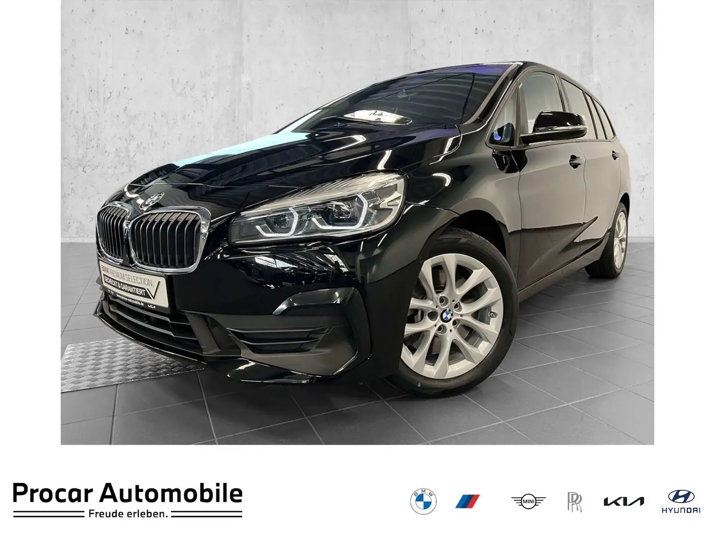 BMW 220 d Gran Tourer AT+AHK+LMR+AUTOM.HECKK.+RFK+BEIFAHRS Negru - 1