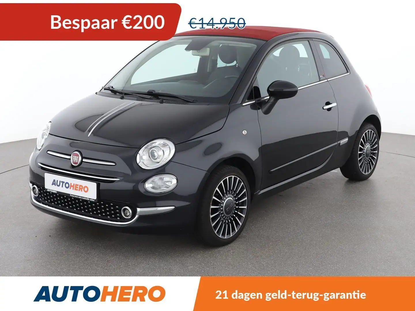 Fiat 500C 1.2 Lounge Zwart - 1