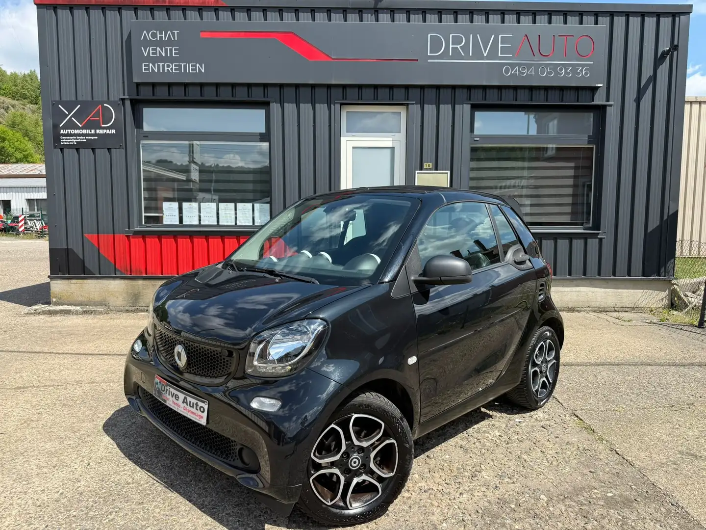 smart forTwo Cabrio / Cuir / Airco / Led / Capteurs / Garantie Zwart - 1