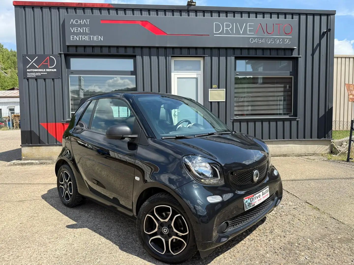 smart forTwo Cabrio / Cuir / Airco / Led / Capteurs / Garantie Zwart - 2