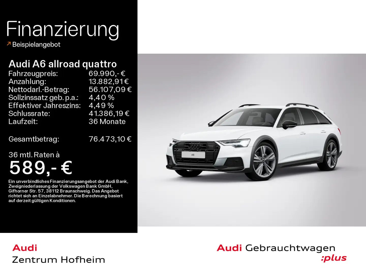 Audi A6 allroad 50 TDI tip*B&O*HUD*Standh*Mat Weiß - 1