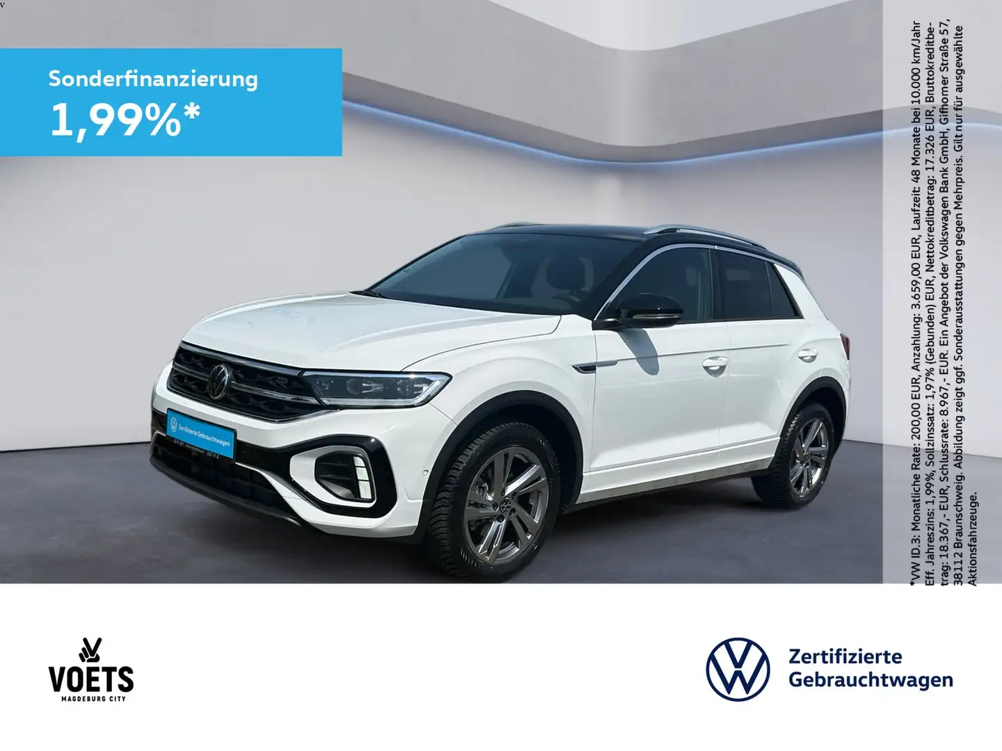Volkswagen T-Roc 1.5 TSI R-Line DSG+KAM+NAVI+LED Blanc - 1