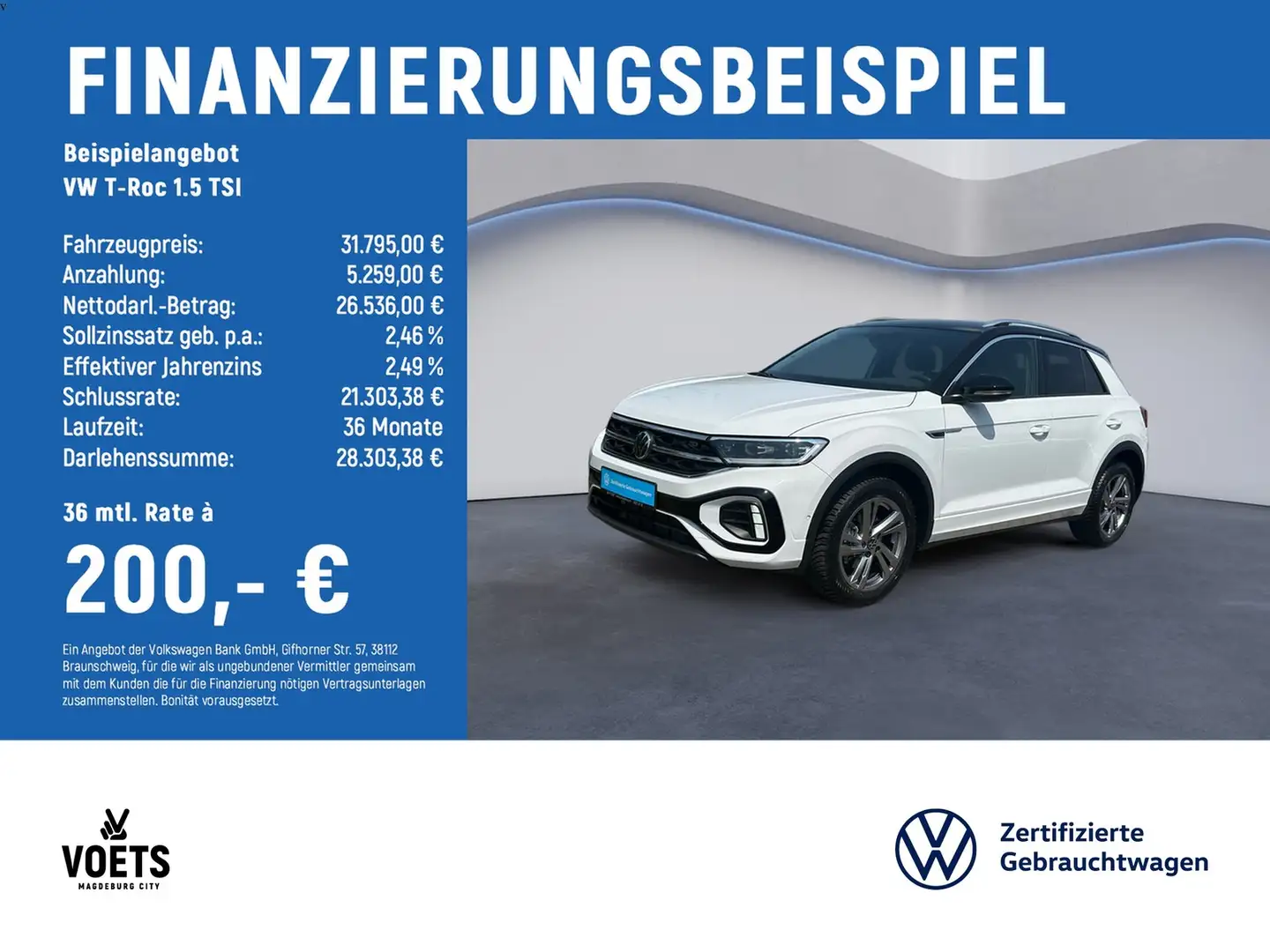 Volkswagen T-Roc 1.5 TSI R-Line DSG+KAM+NAVI+LED Blanc - 2