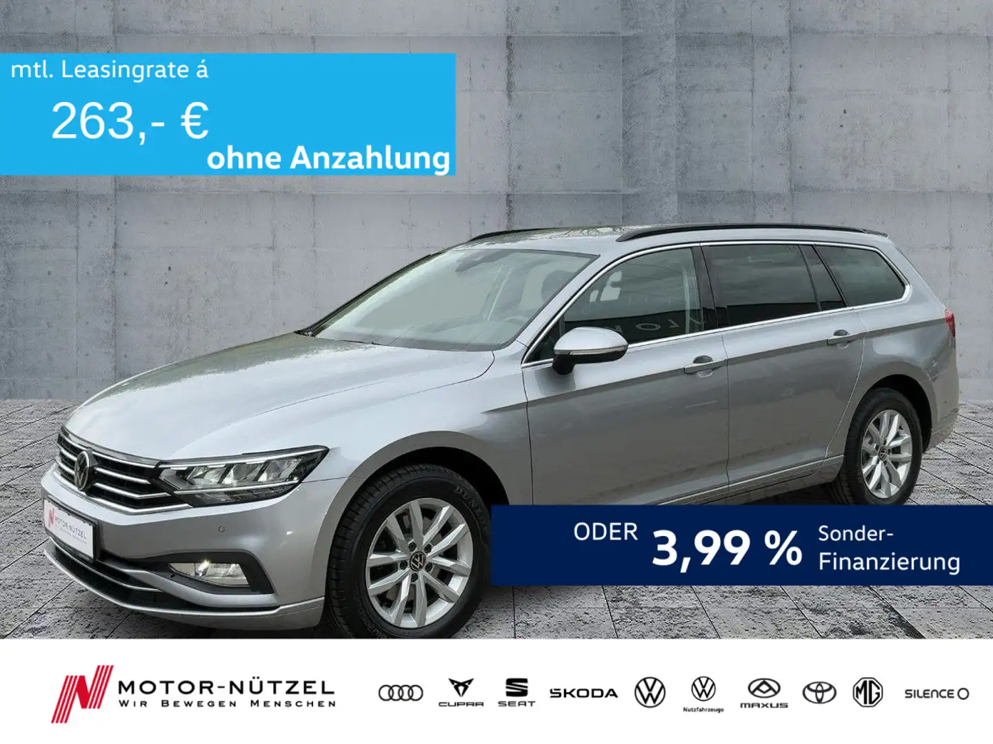 Volkswagen Passat Variant 2.0 TDI BUSINESS LED+NAV+SHZ+RFK Silber - 1