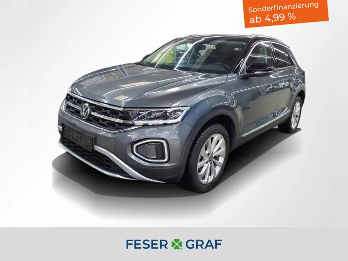 Volkswagen T-Roc Style 1.5l TSI 7-DSG AHK NAVI Grau - 1