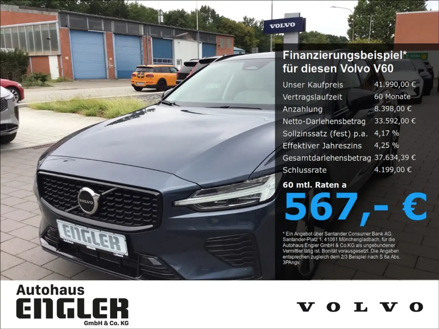 Volvo V60 T6 Plus Dark AWD Stdhzg. Licht-Paket Bleu - 1
