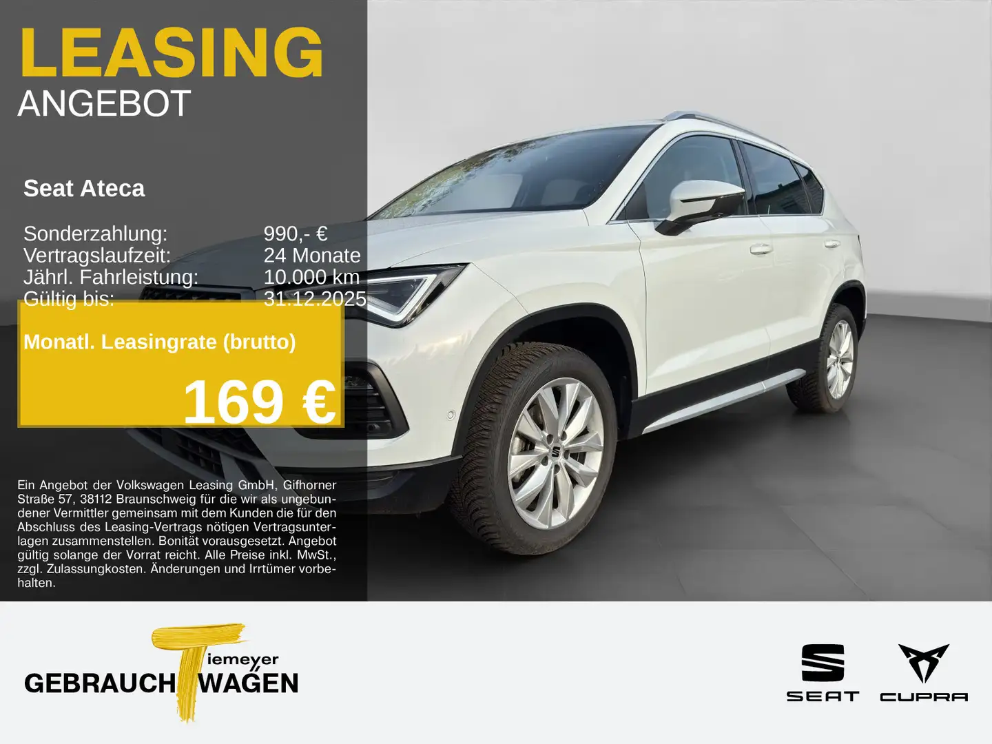 SEAT Ateca 1.5 TSI DSG X-PERIENCE AHK SIDE-ASSIST LED Weiß - 1
