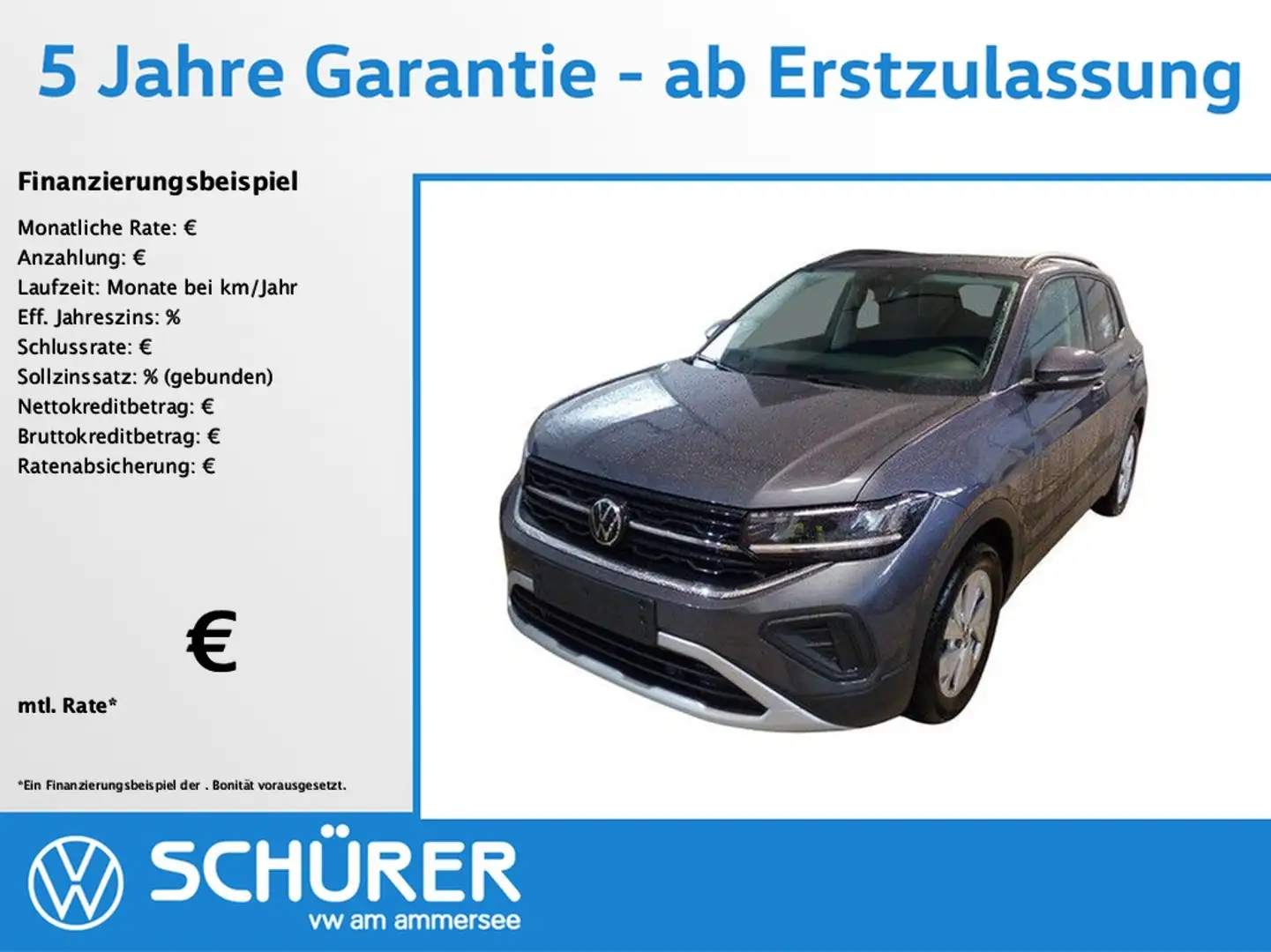 Volkswagen T-Cross 1.0TSI Life LED RKam ACC IQ-Drive Grau - 1