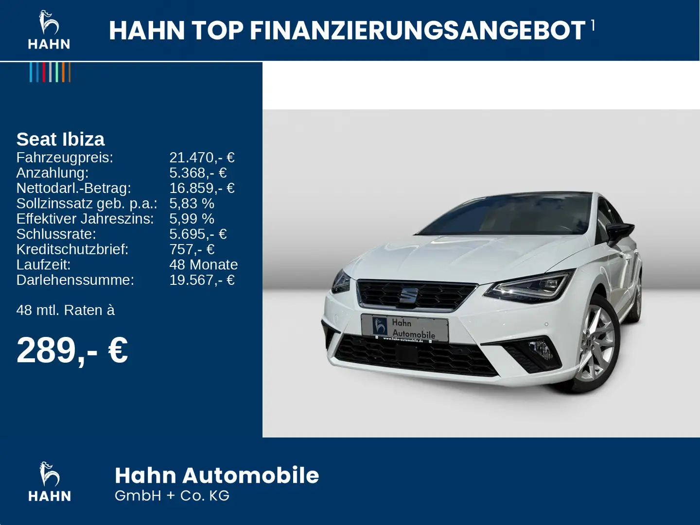 SEAT Ibiza FR 1.5TSI DSG ACC CAM LED NAVI PANO GRA Bianco - 2