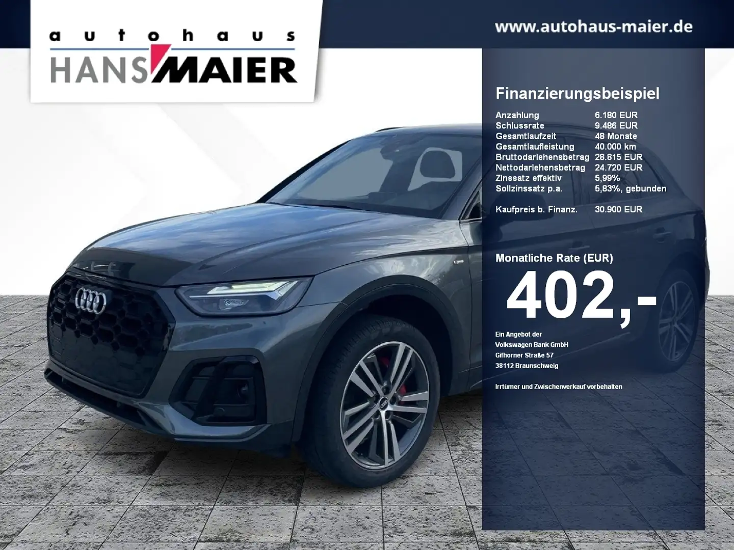 Audi Q5 quattro S line TDI Navi LM Grau - 1