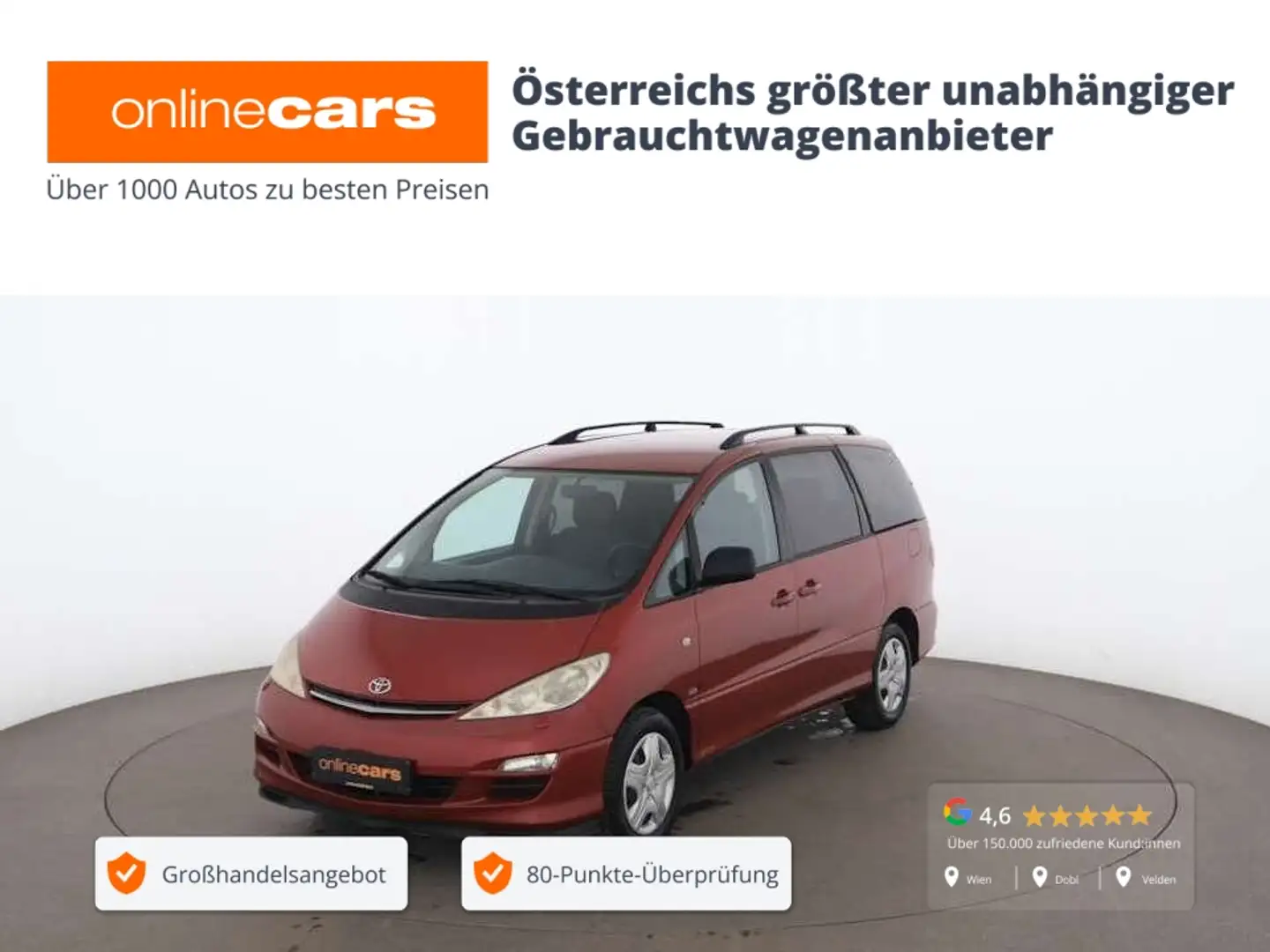 Toyota Previa 2.0 Diesel 7-SITZER TEMPOMAT PARKHILFE Rot - 1